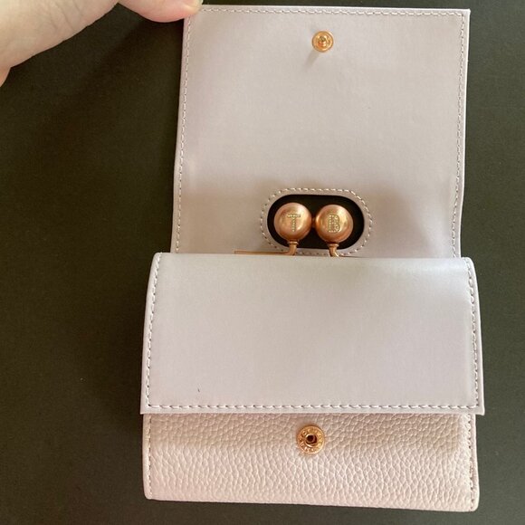 Ted Baker London Pink Wallet Maciey Bobble Small Leather Purse Barbie Core NWOT - Picture 9 of 16